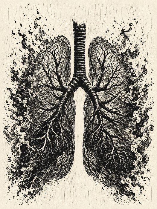 Anatomische Bäume und Rauchmuster