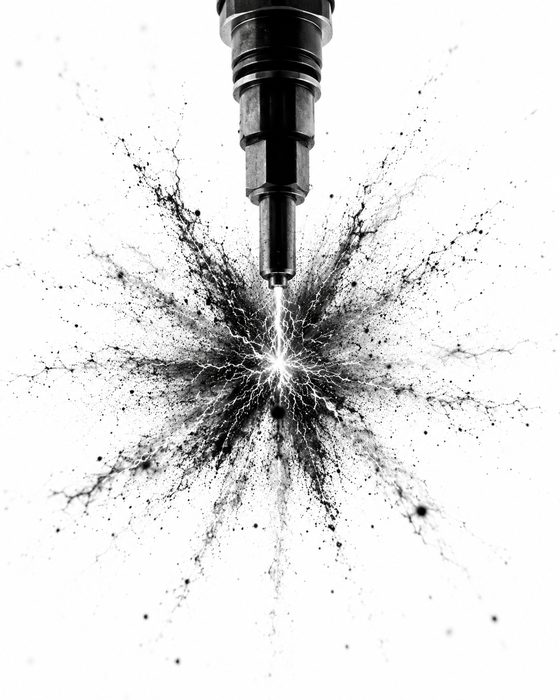 Die Industrielle Explosion in Schwarz und Weiß