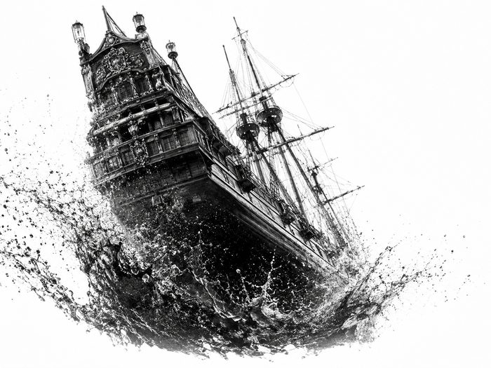 Die Welle des Stapellaufs