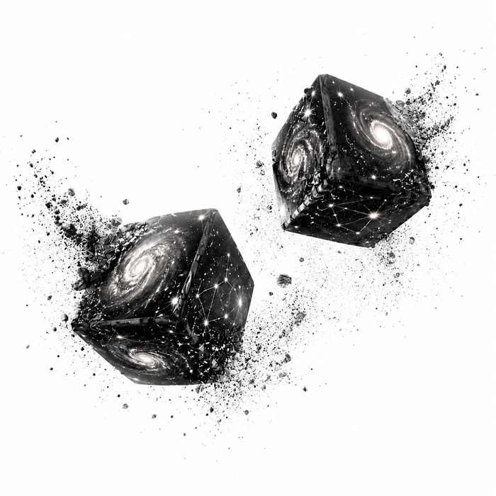 Kosmische Würfel im leeren Raum