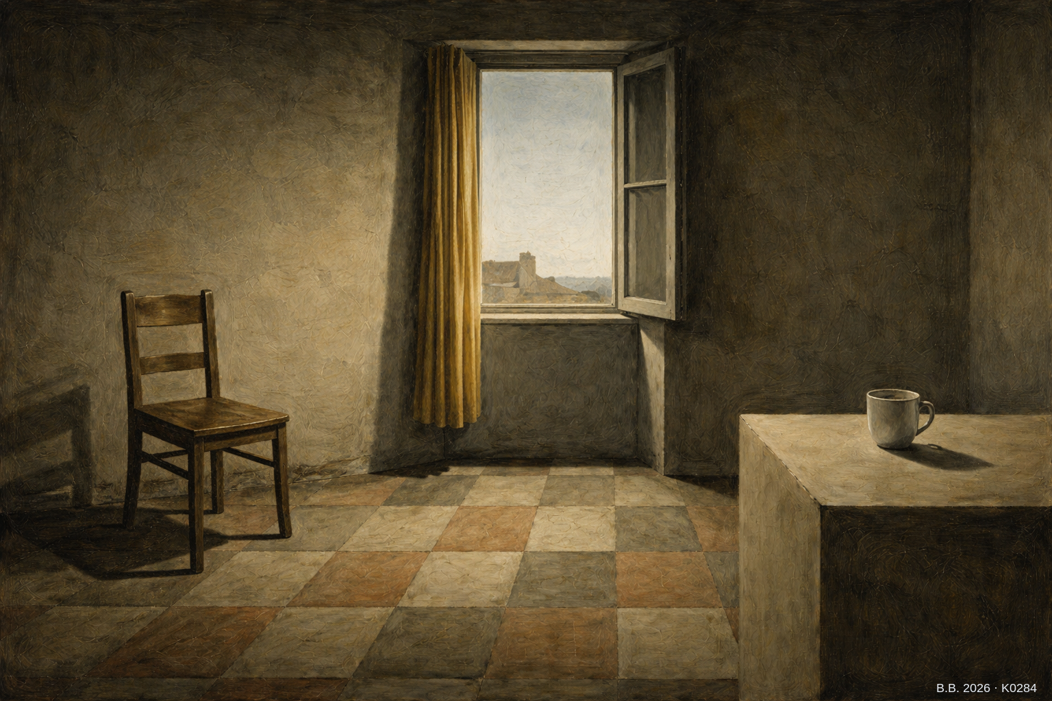 Stille im verlassenen Raum