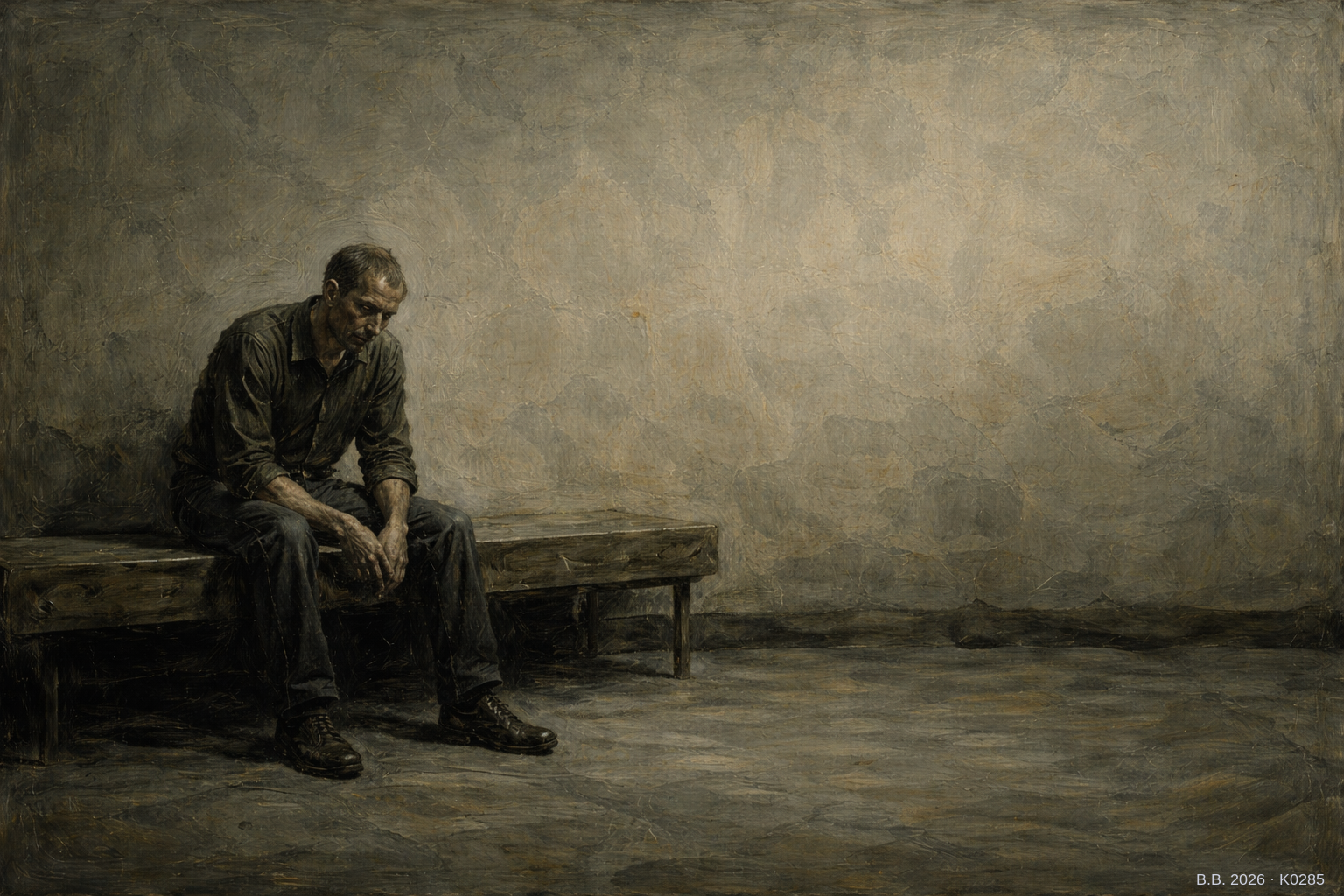 Verlassene Stille im Raum