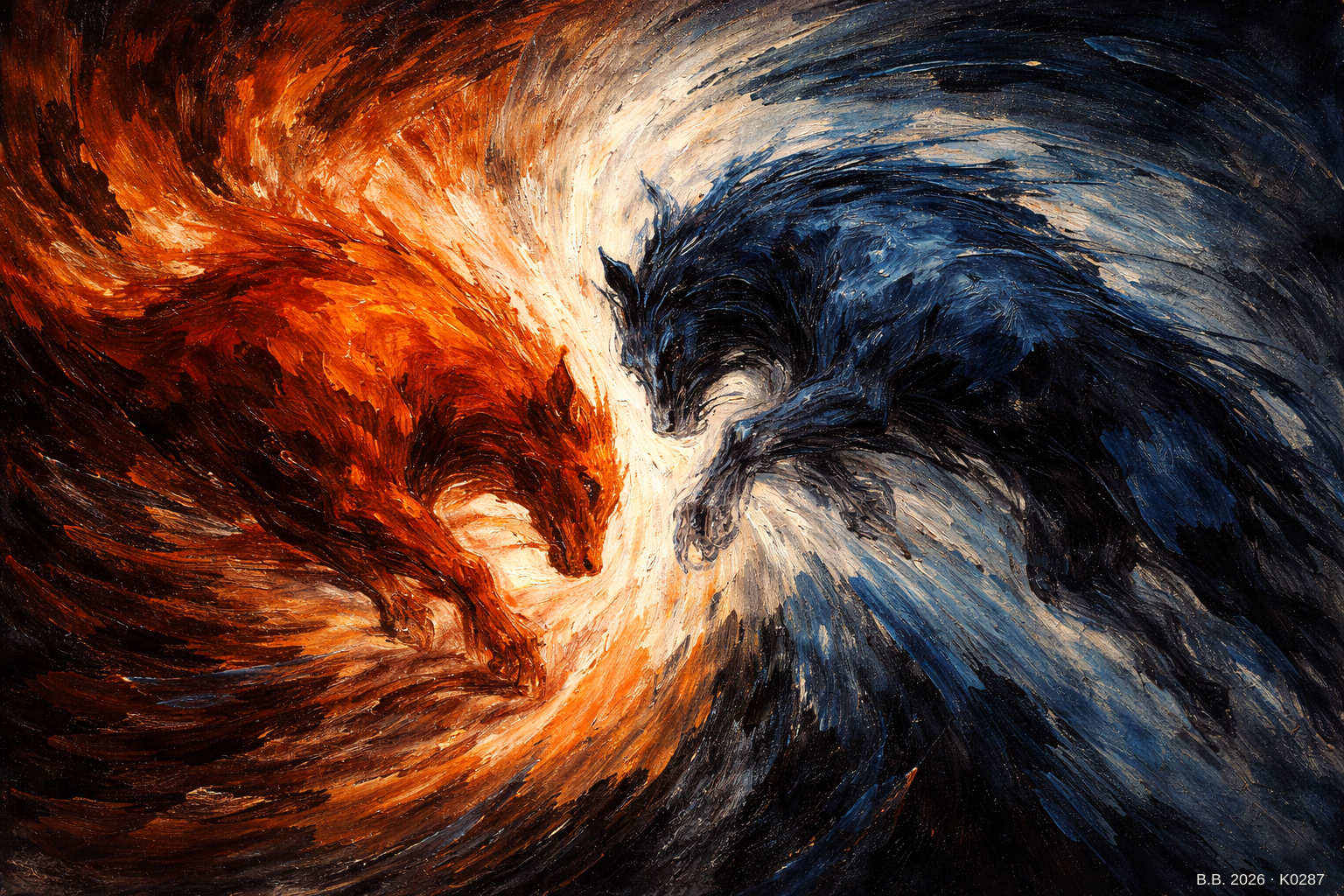 Kollision der feurigen Bestien