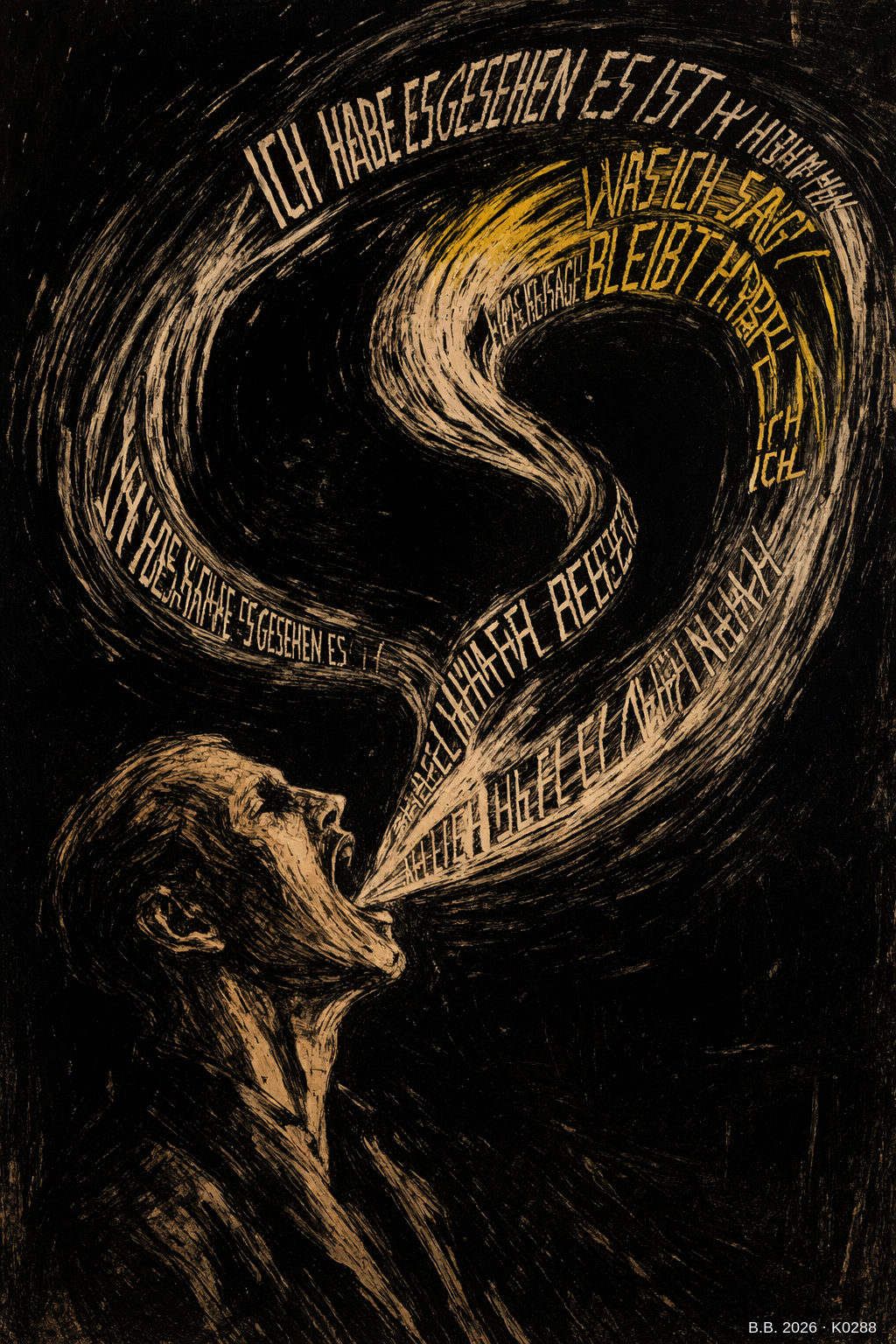 Schrei der verhallten Worte