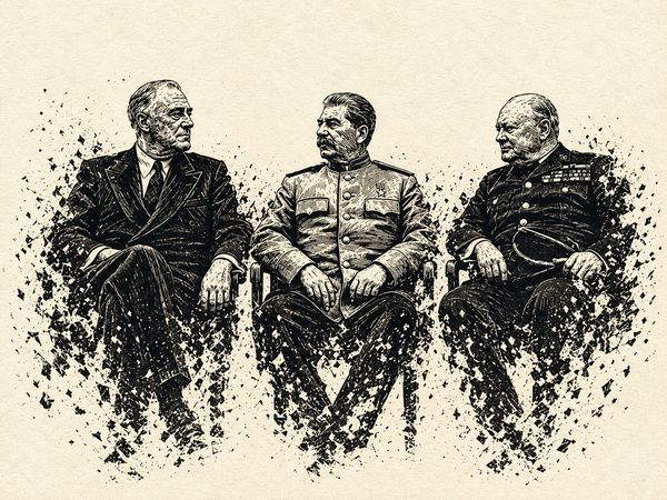 Drei historische Kriegsführer im Gespräch