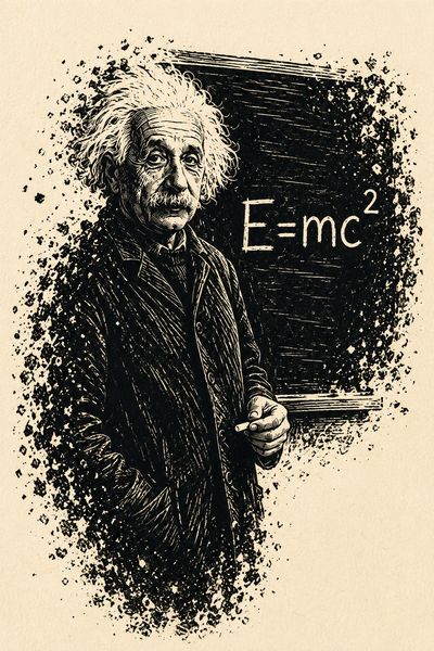Einstein vor der Tafel