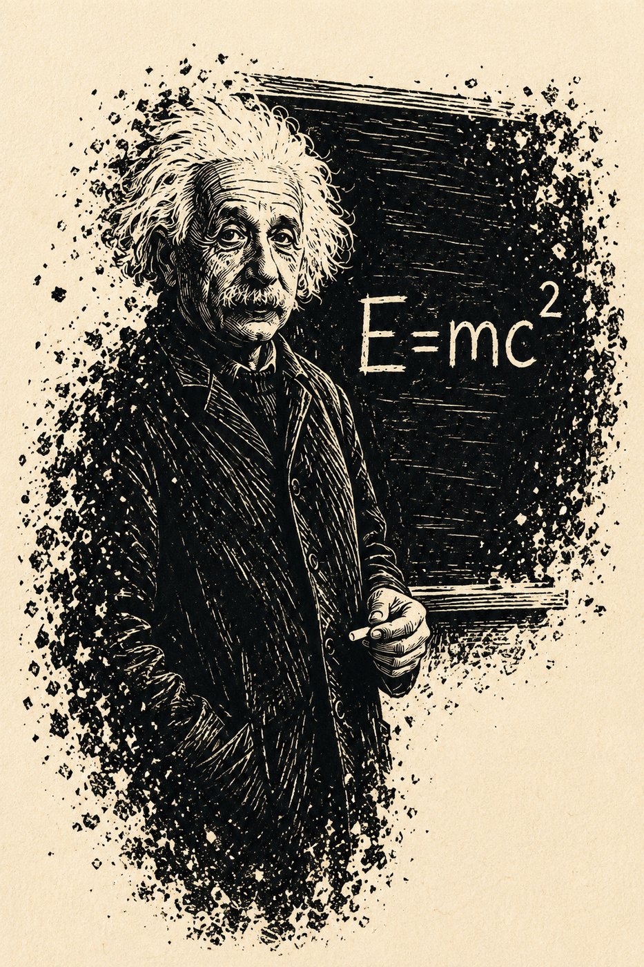 Einstein vor der Tafel