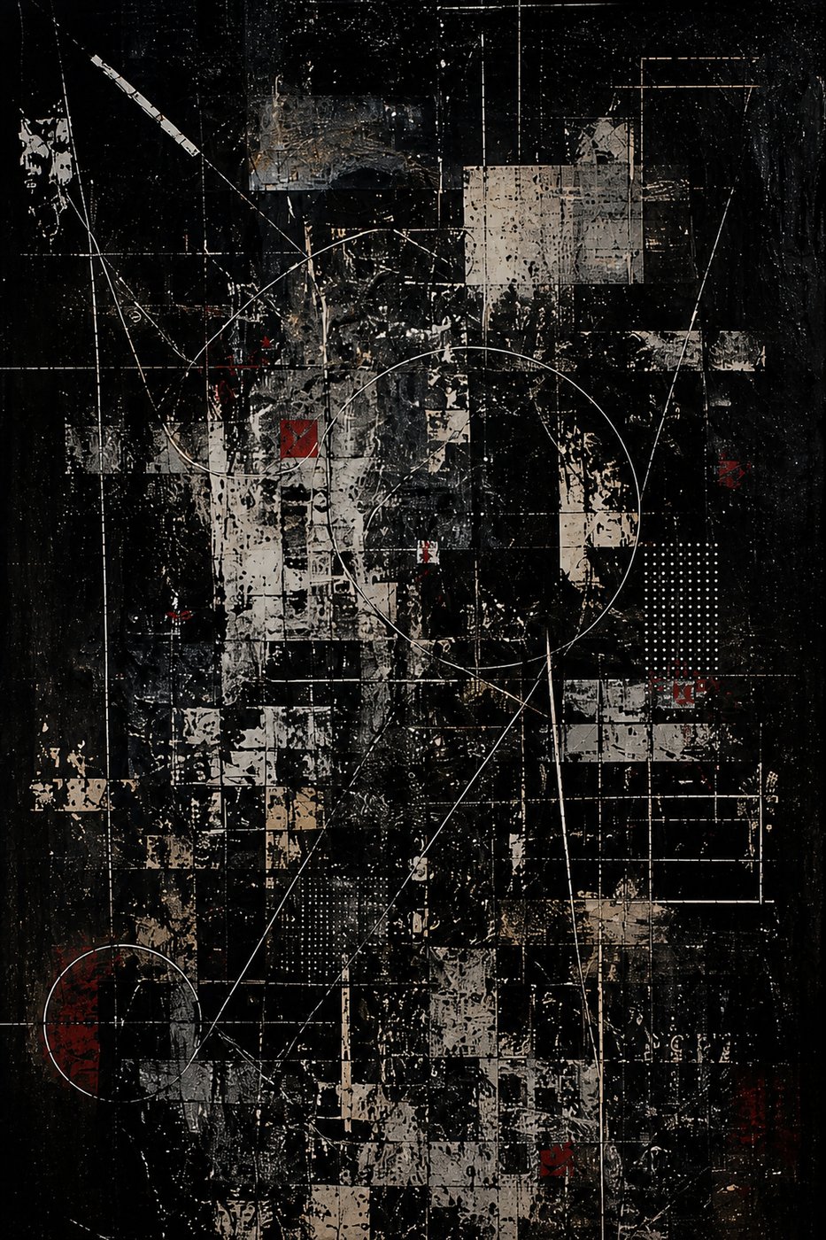 Industrielle Collage der Zerstörung