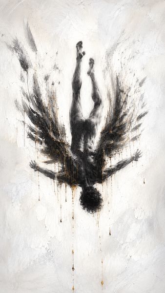 Der fallende Engel in der Leere