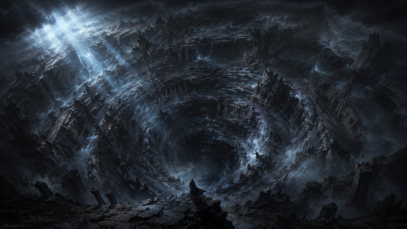 Der endlose Strudel (Moderner Dark-Fantasy-Stil)
