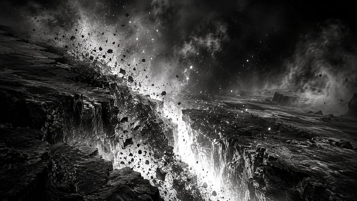 Die Spaltung des Seins (Monochromer Urknall des Zerfalls)