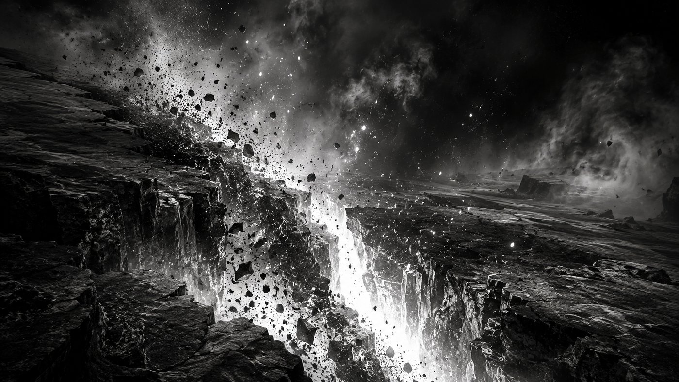 Die Spaltung des Seins (Monochromer Urknall des Zerfalls)