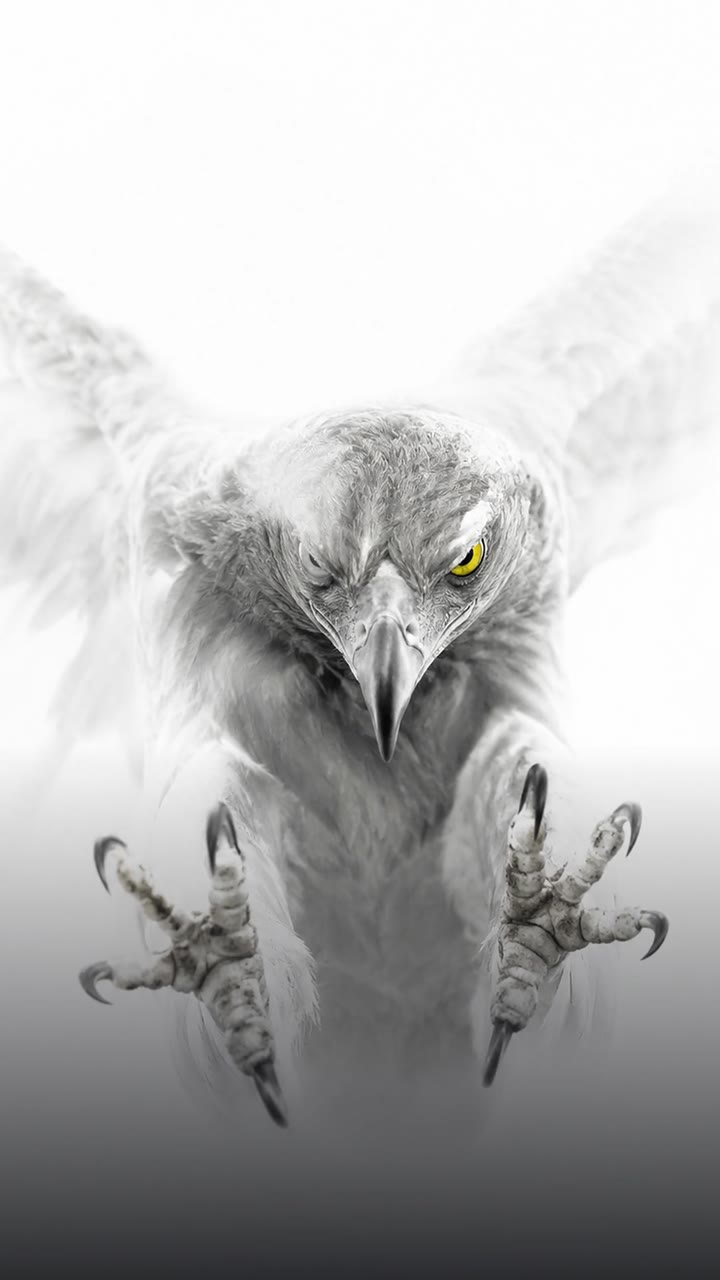 Raubvogel im Angriff